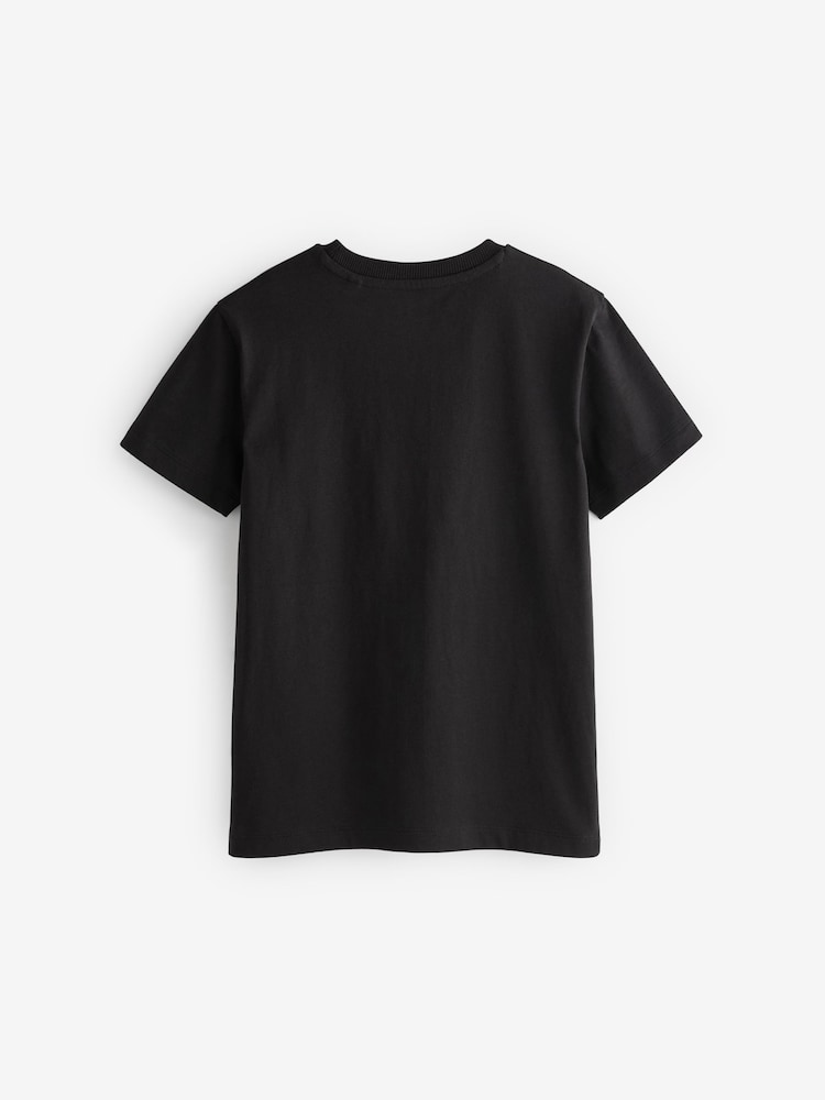 Black Regular Fit Short Sleeve T-Shirt (3-16yrs) - Image 2 of 2
