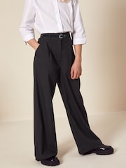 Black Senior Wide Leg Belted School Trousers (9-18yrs) - Image 1 of 6