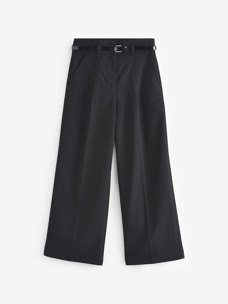 Black Senior Wide Leg Belted School Trousers (9-18yrs) - Image 6 of 6