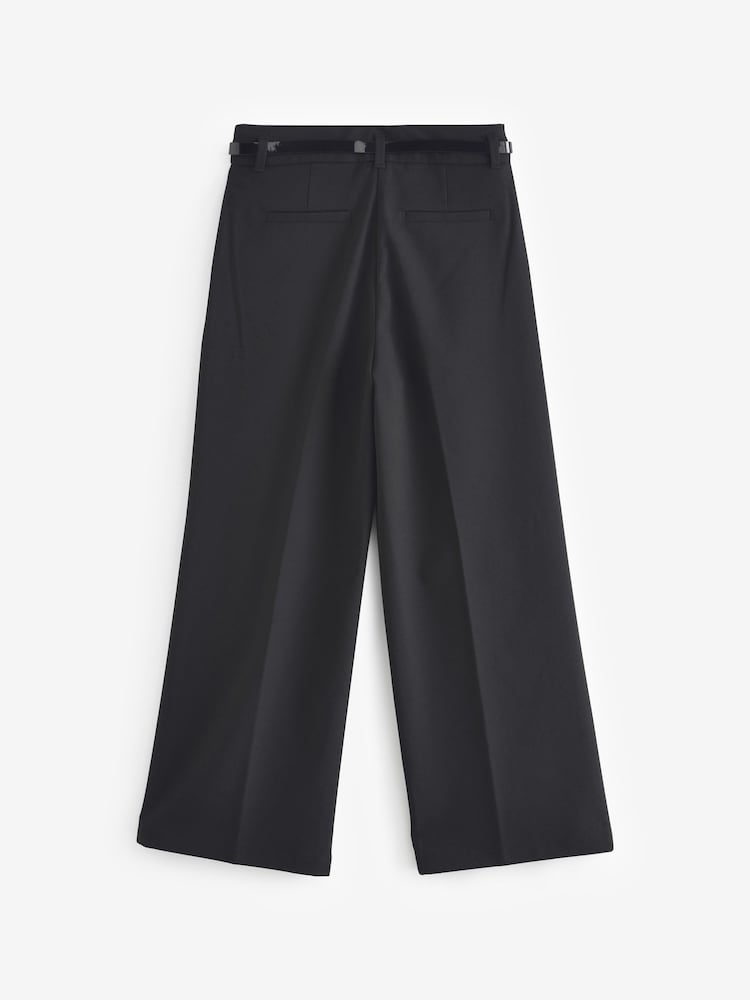 Black Senior Wide Leg Belted School Trousers (9-18yrs) - Image 7 of 7
