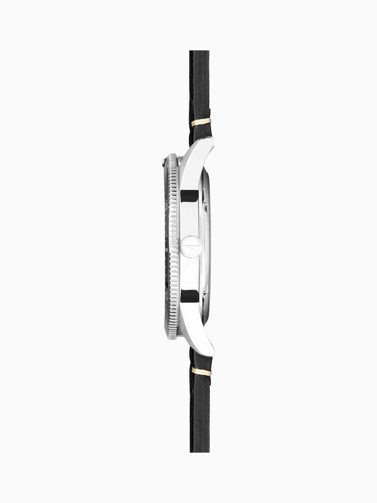 Accurist Mens Dive Black Leather Strap Analogue Watch - Image 2 of 5