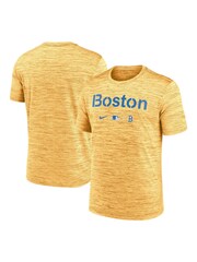 Fanatics Yellow Boston Red Sox Nike City Connect Legend Practice Velocity T-Shirt - Image 1 of 3
