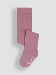 JoJo Maman Bébé Dusky Pink Cotton Rich Tights - Image 1 of 3