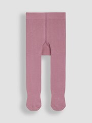 JoJo Maman Bébé Dusky Pink Cotton Rich Tights - Image 2 of 3