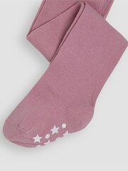 JoJo Maman Bébé Dusky Pink Cotton Rich Tights - Image 3 of 3