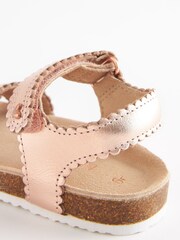 Rose Gold Leather Standard Fit (F) Leather Corkbed Sandals - Image 4 of 5
