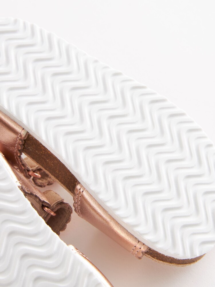 Leder, Roségold - Sandalen mit Fußbett aus Kork - Bild 5 von 5 Leder, Roségold - Sandalen mit Fußbett aus Kork - Bild 5 von 5
