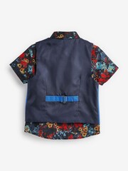 Bleu cobalt - Ensemble gilet, chemise et nœud papillon (3 mois-9 ans) - Image 3 of 3