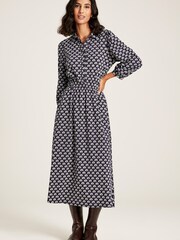 Joules Hazel Blue Jersey Shirt Dress - Image 1 of 6