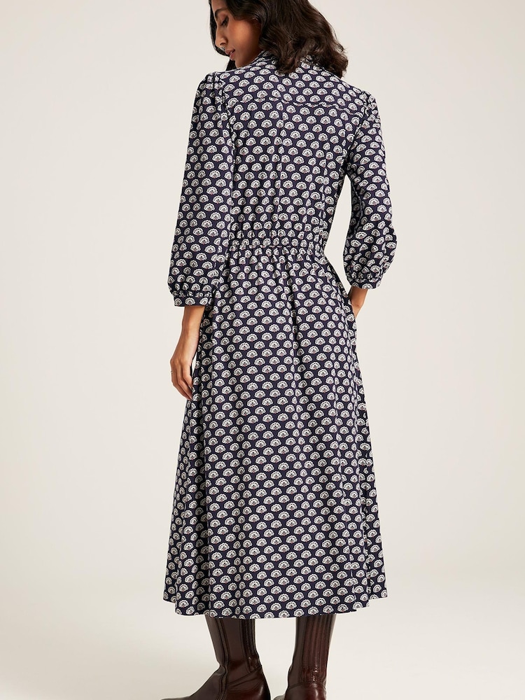 Joules Hazel Blue Jersey Shirt Dress - Image 2 of 6