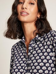 Joules Hazel Blue Jersey Shirt Dress - Image 5 of 6