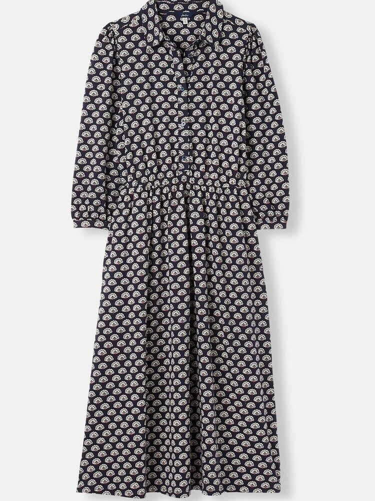 Joules Hazel Blue Jersey Shirt Dress - Image 6 of 6