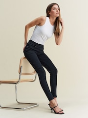 Black Super Stretch Soft Sculpt Pull-On Denim Leggings - Image 1 of 1