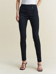 Black Super Stretch Soft Sculpt Pull-On Denim Leggings - Image 3 of 6