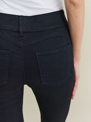 Black Super Stretch Soft Sculpt Pull-On Denim Leggings - Image 5 of 6
