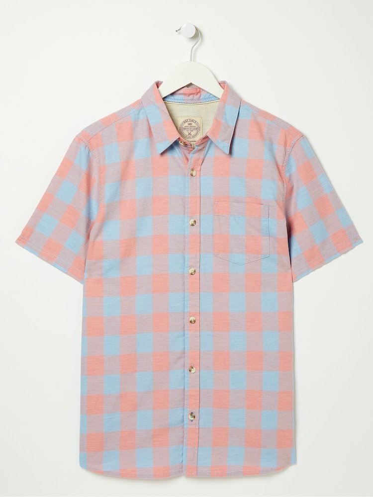 Fat Face Pink Warren Check Shirt - Image 4 of 4 Fat Face Pink Warren Check Shirt - Image 4 of 4