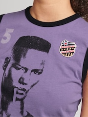 Superdry Purple 100% Cotton Ringspun Allstars GJ Vintage Re-Issue Vest Top - Image 3 of 4
