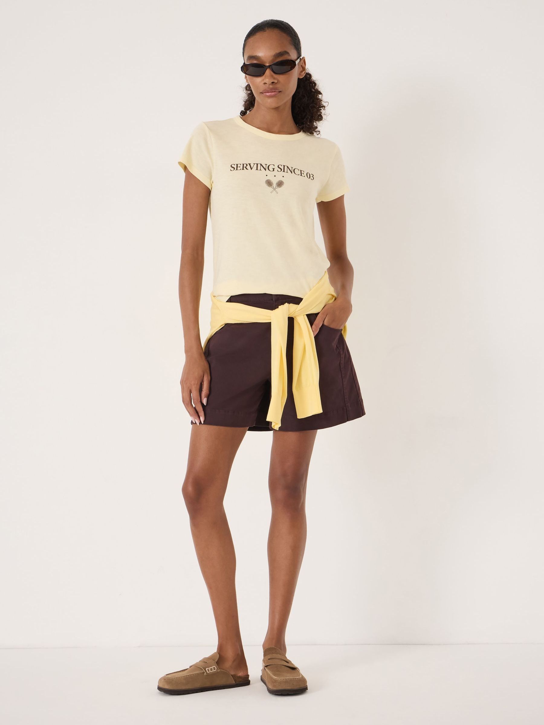 Buy Hush Yellow Serving Since Graphic Slub T-Shirt from Next Canada