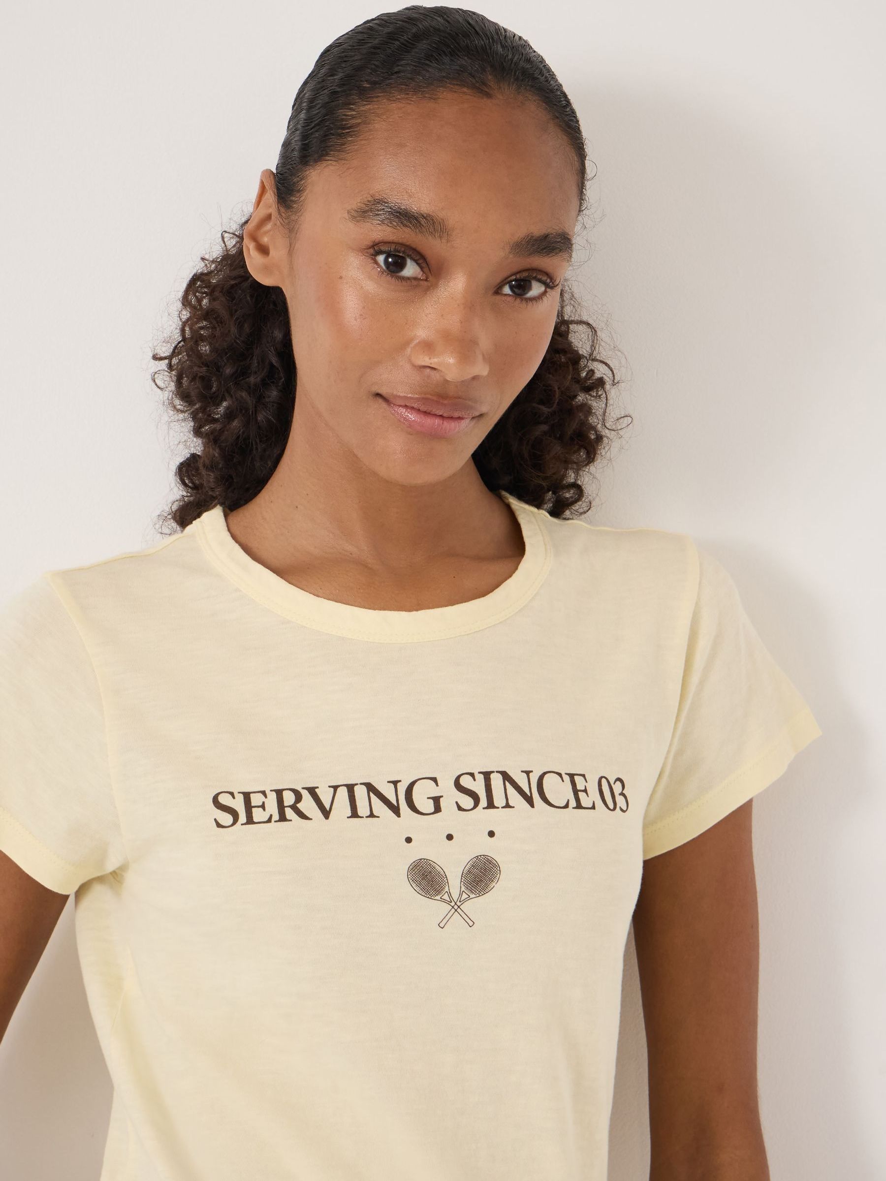 Buy Hush Yellow Serving Since Graphic Slub T-Shirt from Next Canada