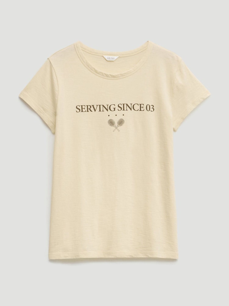Hush Yellow Serving Since Graphic Slub T-Shirt - Image 5 of 5