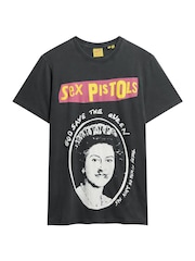 أسود أبيض - تيشرت Sex Pistols Limited Edition من Superdry - صورة 4 من 5