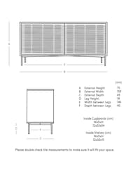 Swoon Brown Weaving Sideboard - Image 7 of 7