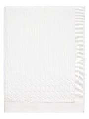Emile Et Rose Cable Knit Baby 100% Cotton Blanket - Image 1 of 2