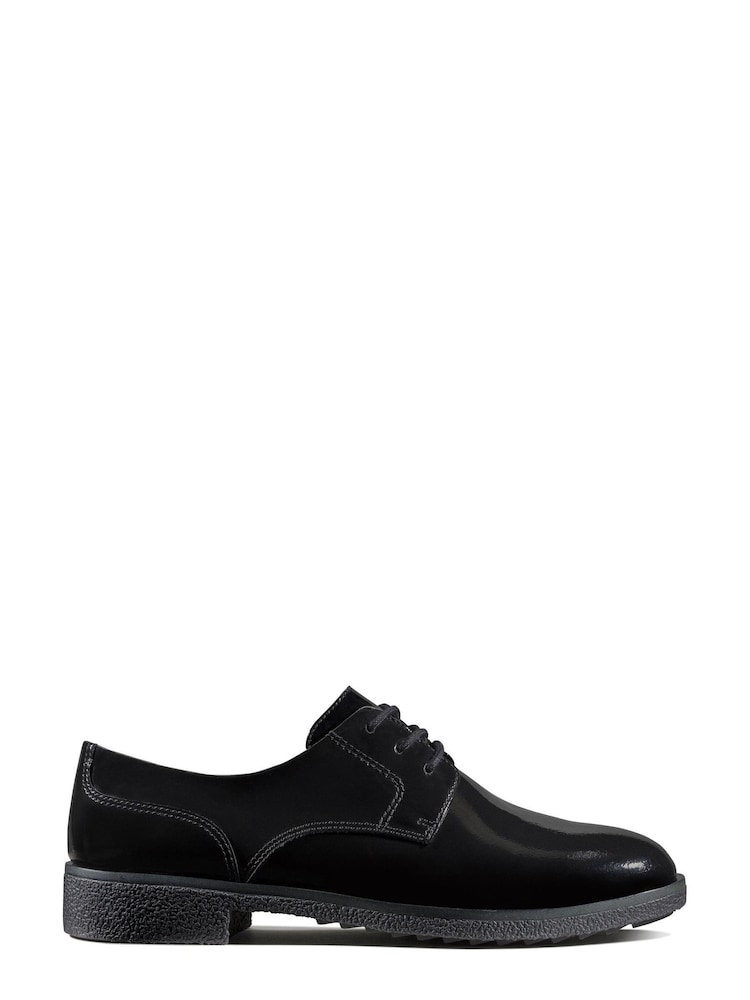Clarks Black Pat Griffin Lane Shoes - Image 1 of 7