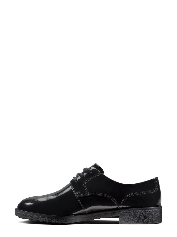 Clarks Black Pat Griffin Lane Shoes - Image 2 of 7