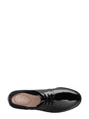 Clarks Black Pat Griffin Lane Shoes - Image 4 of 7