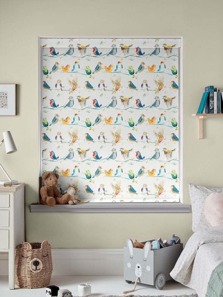 Voyage Sunshine Natural Blackout Birdy Branch Made To Measure Roller Blind - Image 2 of 6