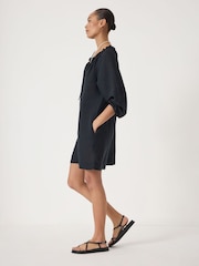 Hush Black Elia Linen Blend Playsuit - Image 4 of 5
