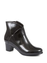 Pavers Light Black Pavers Black Wider Fit Block Heel Ankle Boots - Image 2 of 5
