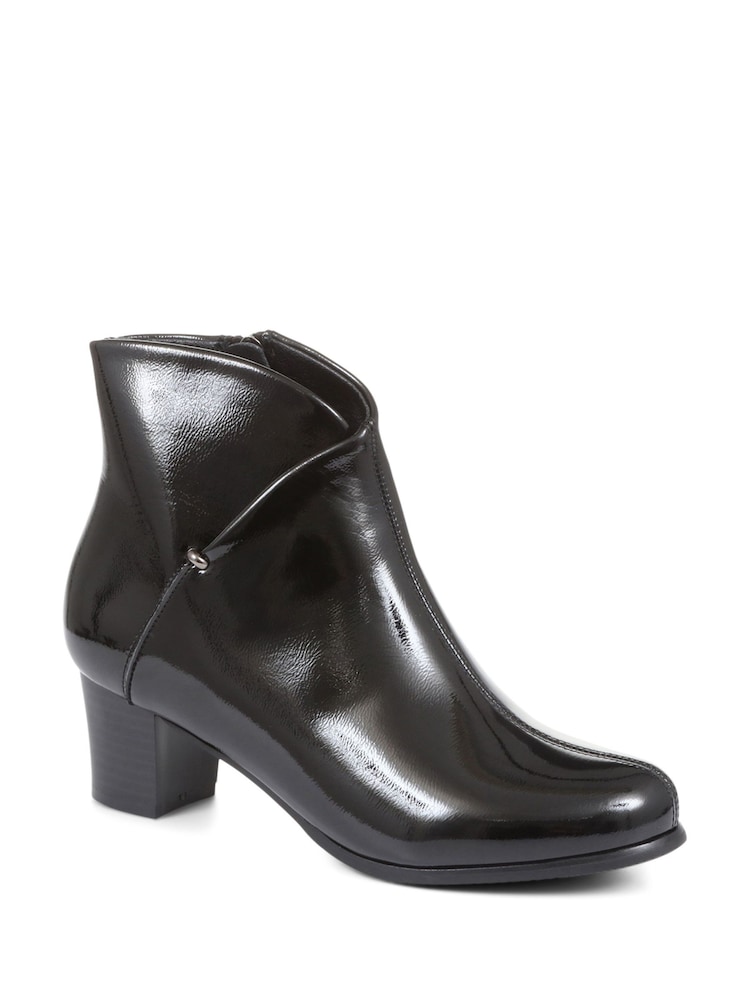 Pavers Light Black Pavers Black Wider Fit Block Heel Ankle Boots - Image 2 of 5