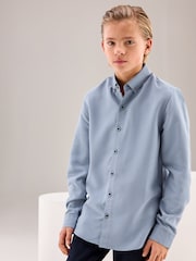 Blue Soft Touch Smart Long Sleeve Shirt (3-16yrs) - Image 1 of 8