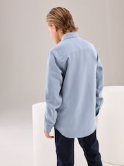 Blue Soft Touch Smart Long Sleeve Shirt (3-16yrs) - Image 3 of 8