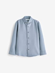 Blue Soft Touch Smart Long Sleeve Shirt (3-16yrs) - Image 7 of 8