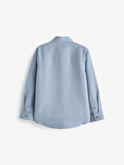 Blue Soft Touch Smart Long Sleeve Shirt (3-16yrs) - Image 8 of 8