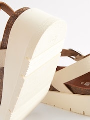 Bone White Forever Comfort® Leather T-Bar Flatform Sandals - Image 7 of 7