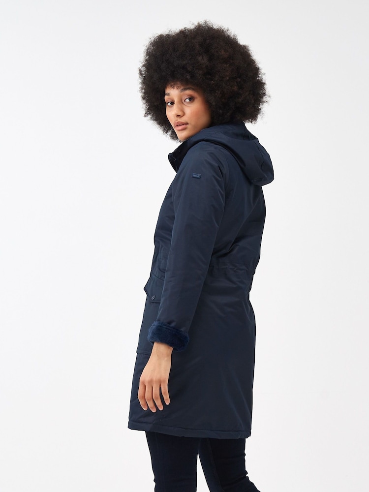 Regatta Navy Romine Longline Waterproof Insulated Thermal Jacket - Image 2 of 9