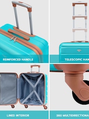 Flight Knight 56x45x25cm EasyJet Overhead 4 Wheel ABS Hard Case Cabin Carry On Hand Luggage - Image 7 of 7