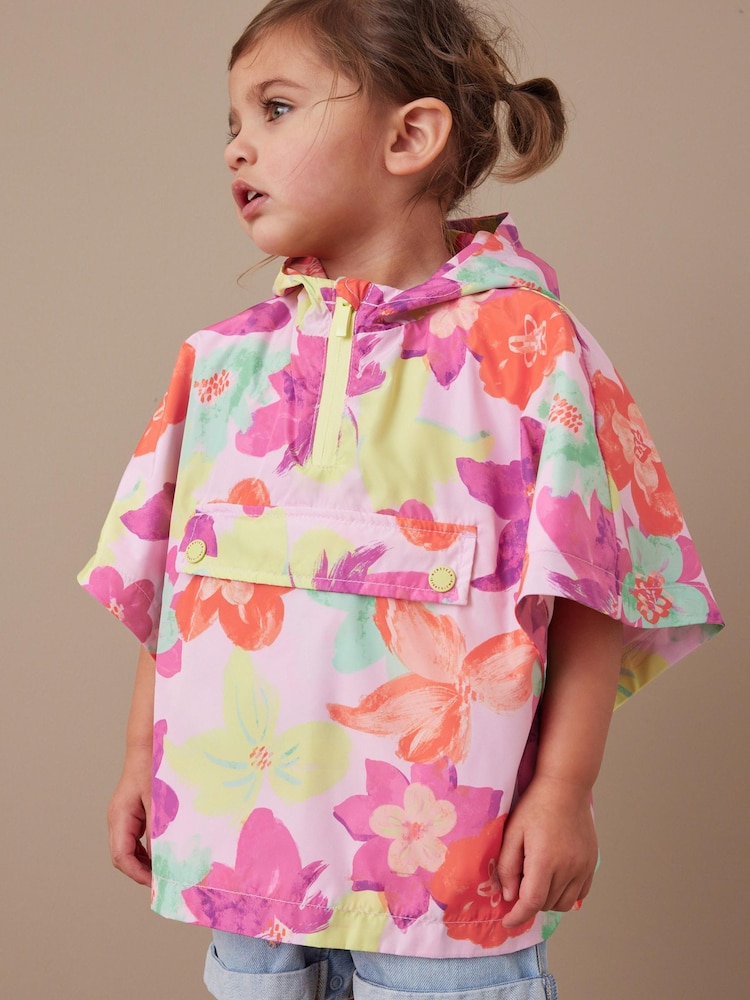 Multi rožast vzorec - odporen na dež Overhead Printed komplet Away Poncho Cagoule (3mths-7yrs) - Slika 1 iz 8 Multi rožast vzorec - odporen na dež Overhead Printed komplet Away Poncho Cagoule (3mths-7yrs) - Slika 1 iz 8