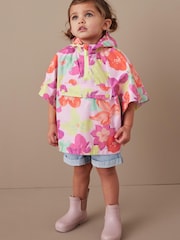 Multi rožast vzorec - odporen na dež Overhead Printed komplet Away Poncho Cagoule (3mths-7yrs) - Slika 2 iz 8