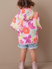 Multi rožast vzorec - odporen na dež Overhead Printed komplet Away Poncho Cagoule (3mths-7yrs) - Slika 3 iz 8