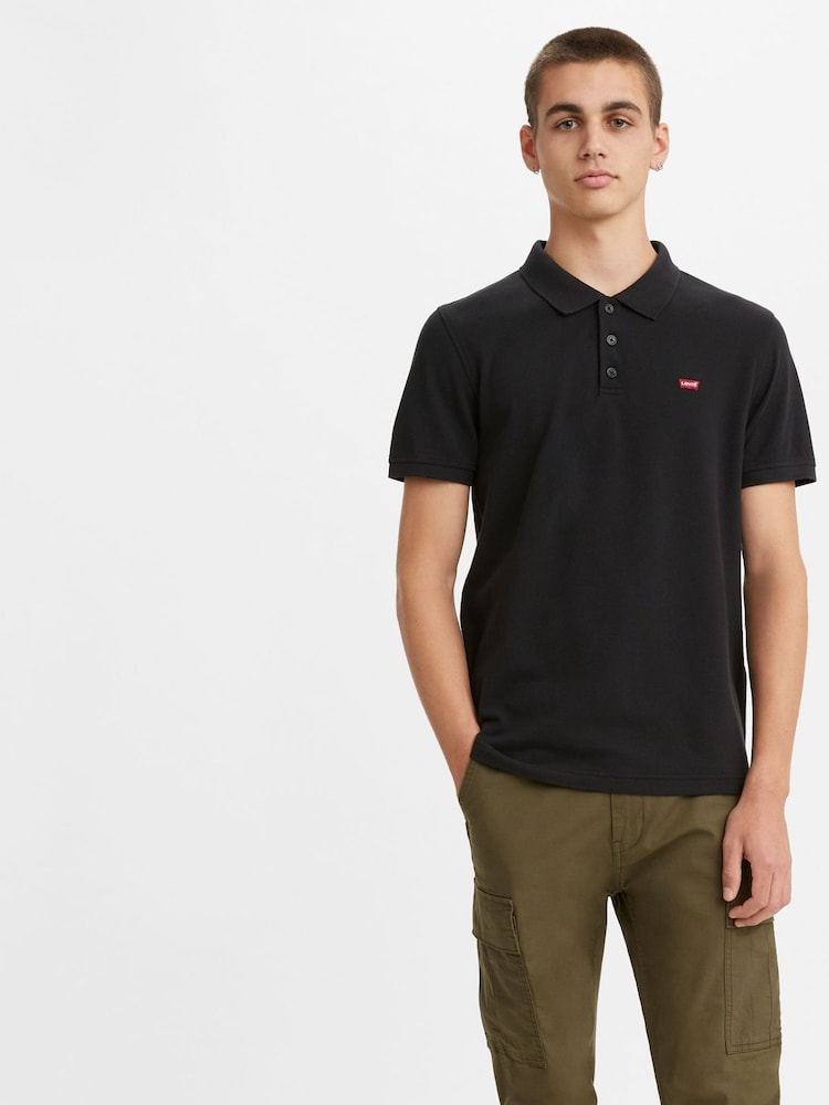 Черный - Levi's® Housemark 100% Cotton Polo Shirt - Image 1 of 4