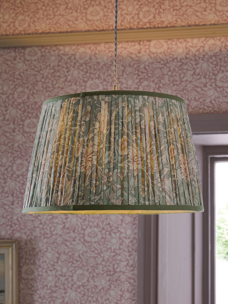 Morris & Co Green Double Bough Pleated Easyfit Shade - Image 1 of 5