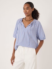 Hush Blue Beatrix Balloon Sleeve Air Flow Blouse - Image 1 of 5