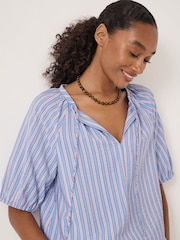 Hush Blue Beatrix Balloon Sleeve Air Flow Blouse - Image 4 of 5