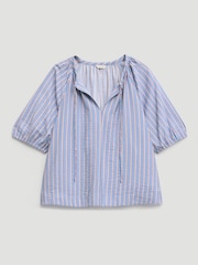 Hush Blue Beatrix Balloon Sleeve Air Flow Blouse - Image 5 of 5