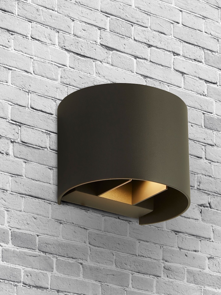 Searchlight Grey Curve Outdoor Wall Light - Image 1 of 3
